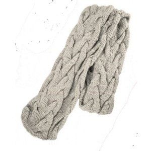 cable-knit 68" wool scarf